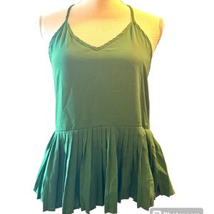 Green peplum top